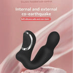 Male Prostate Massager Rotating  Silicone Plug -Double-headed sub-control  Soft silicone safe 