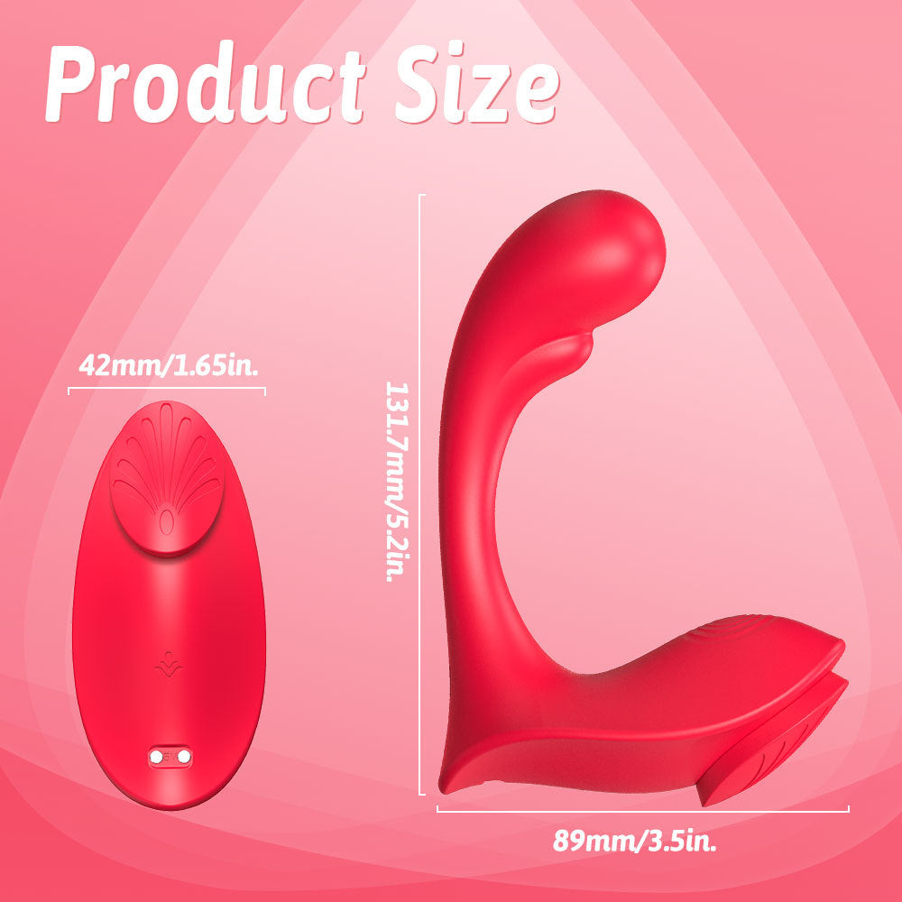 Remote Control Magnetic Lay-on G-Spot Vibrator-size information
