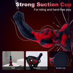 Silicone Ejaculating Fantasy Dildo with 2 Knots for  Anal Use