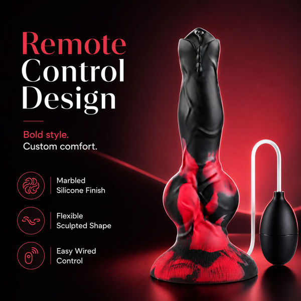 8.3" Silicone Ejaculating Dildo, Dual Knot Suction Cup