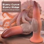 11.8" XL Silicone Fantasy Knot Dildo, 3.25" Suction Base