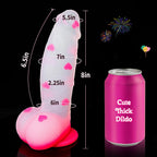 8-Inch Thick Fantasy Dildo with Strong Suction Cup