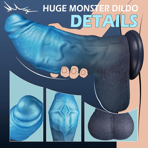 2.8" Silicone Suction Cup Dildo 8.2" Girthy Fantasy G-Spot Anal