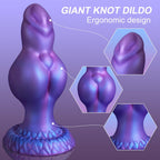 Thick Silicone Fantasy Knot Dildo showcasing ergonomic design for enhanced anal and G-spot stimulation.