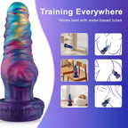 13 Large Silicone Fantasy Dildo, 4.3 Thick with Suction Cup Base, ideal for versatile use.