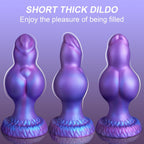 Thick Silicone Fantasy Knot Dildo showcasing a vibrant design, ideal for pleasure and G-spot stimulation.
