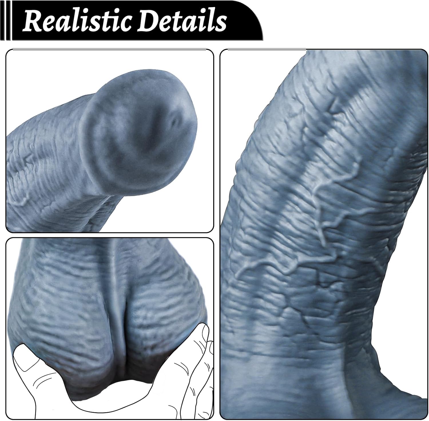 11" XL Silicone Fantasy Dildo, 3" Thick Dual Density