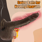 7.04" Realistic Girthy Silicone Dildo with Swinging Balls