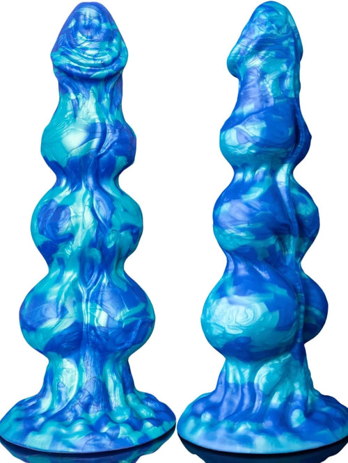 12" XL Silicone Fantasy Knot Dildo with 3 Knots, Thick Design & Strong Suction Cup for Multi-Use AM-003