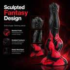 8.3" Silicone Ejaculating Dildo, Dual Knot Suction Cup