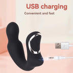 Male prostate massager with USB charging for convenient and fast use.