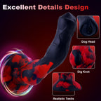 Silicone Ejaculating Fantasy Dildo with 2 Knots for  Anal Use