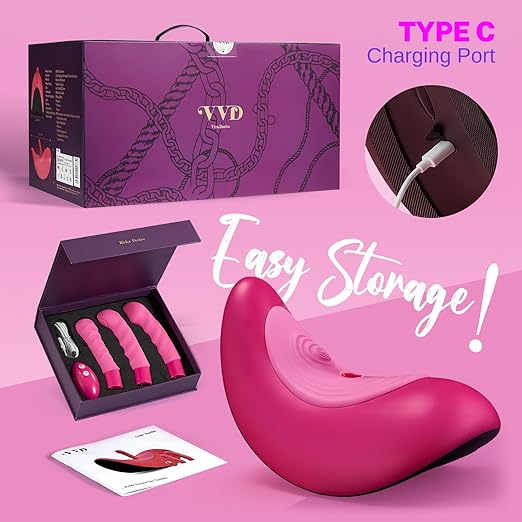 Remote Control Rotating Thrusting Ride-On Vibrator with easy storage and Type C charging port