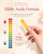 Peach Water-Based Personal Lubricant pH balanced formula - Mildly acidic pH 3.5-4.5 close to natural feminine balance