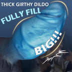 2.8" Silicone Suction Cup Dildo 8.2" Girthy Fantasy G-Spot Anal