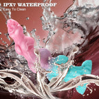 7.5 Silicone Fantasy Knot Dildo in pink and blue,  IPX7 waterproof and easy to clean