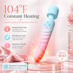 Blue Pink Gradient Heating Dildo Wand – 7 Vibration Modes