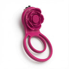 Rose Vibrating Couple’s Cock Ring with Dual Clit Flicker
