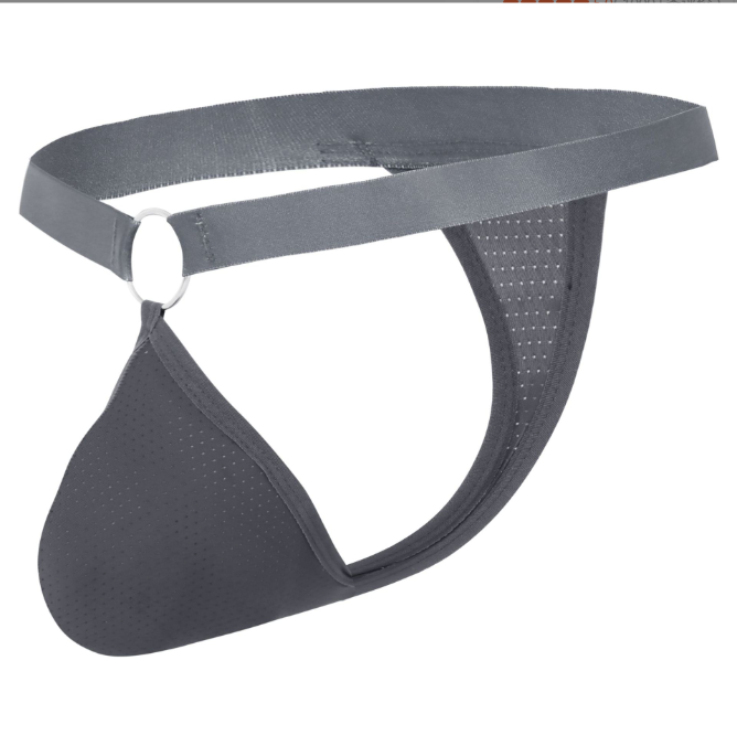 Men’s Low-Rise Mesh Thong -grey