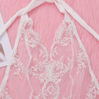 White sheer embroidered halter romper floral mesh detail