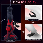 Silicone Ejaculating Fantasy Dildo with 2 Knots for  Anal Use