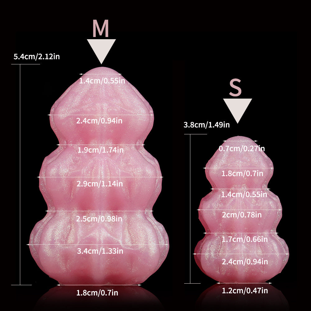 8 Inch 5 Eggs Ovipositor Knotted Dildo - Alien Fantasy