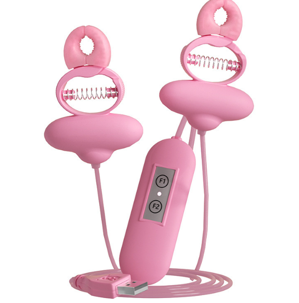 Remote-Controlled Vibrating Nipple Clamps Set –Neck Collar