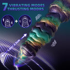 Realistic Big Dragon Monster showcasing 7 vibrating modes and thrusting functions with vibrant colors and iridescent design.