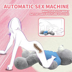 Plush Teddy Bear Pillow Thrusting Dildo for comfort and pleasure with an automatic sex machine.