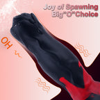 Silicone Ejaculating Fantasy Dildo with 2 Knots for  Anal Use