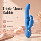 222mm Waterproof Silicone Triple-Motor Rabbit Vibrator - image2 gallery 01-main