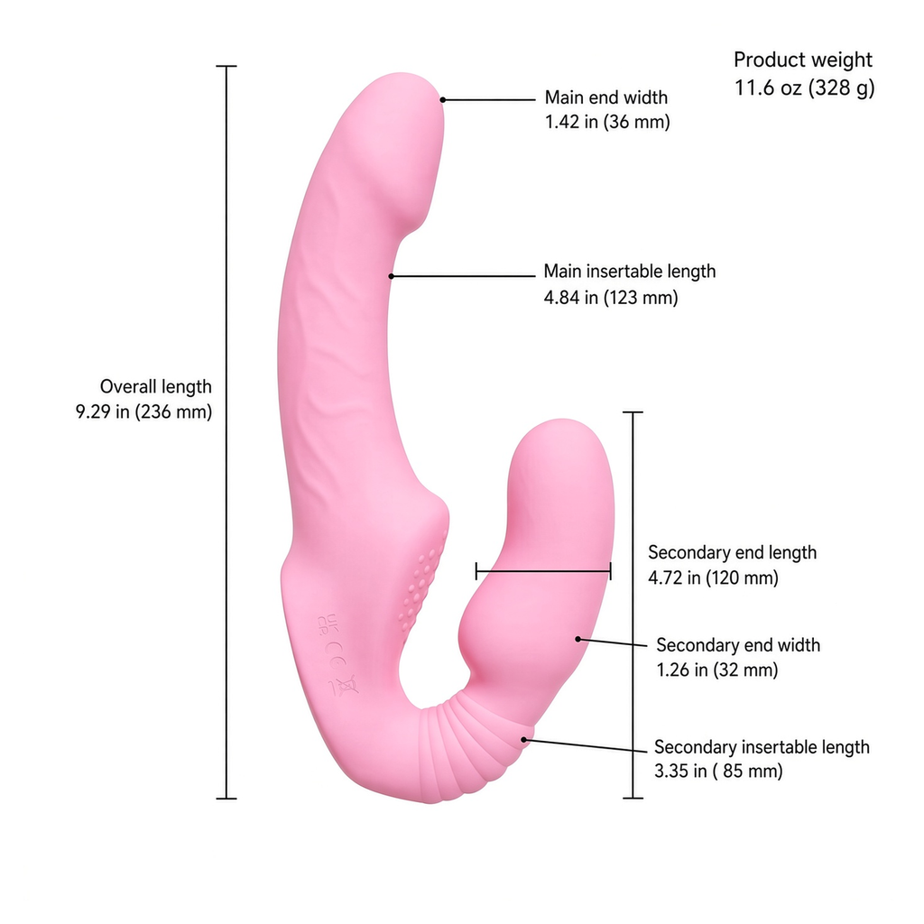 CR-236 dual-ended remote vibrator size guide