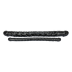 Black double-ended textured dildo in both size options
