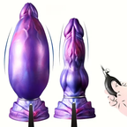 Kate gradient inflatable silicone dildo with hand pump