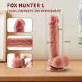 Fox Hunter 1 supplier reference photo, unique realistic silicone dildo design and size illustration