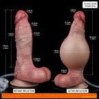 Inflatable realistic dildo dimension guide