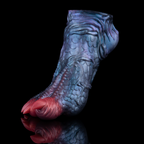 Side view showing dragon-scale texture and curved claw design on a dark background