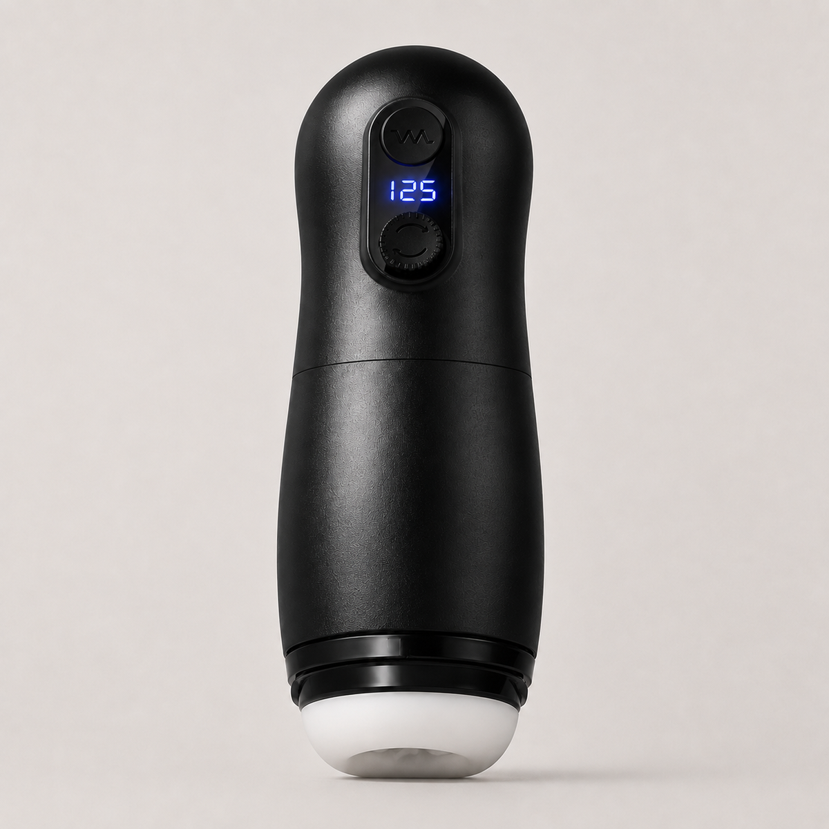 Black automatic male masturbator with vibration and heated base