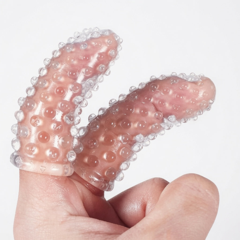 Textured Finger Sleeves for G-Spot Massage for Couples 2pcs
