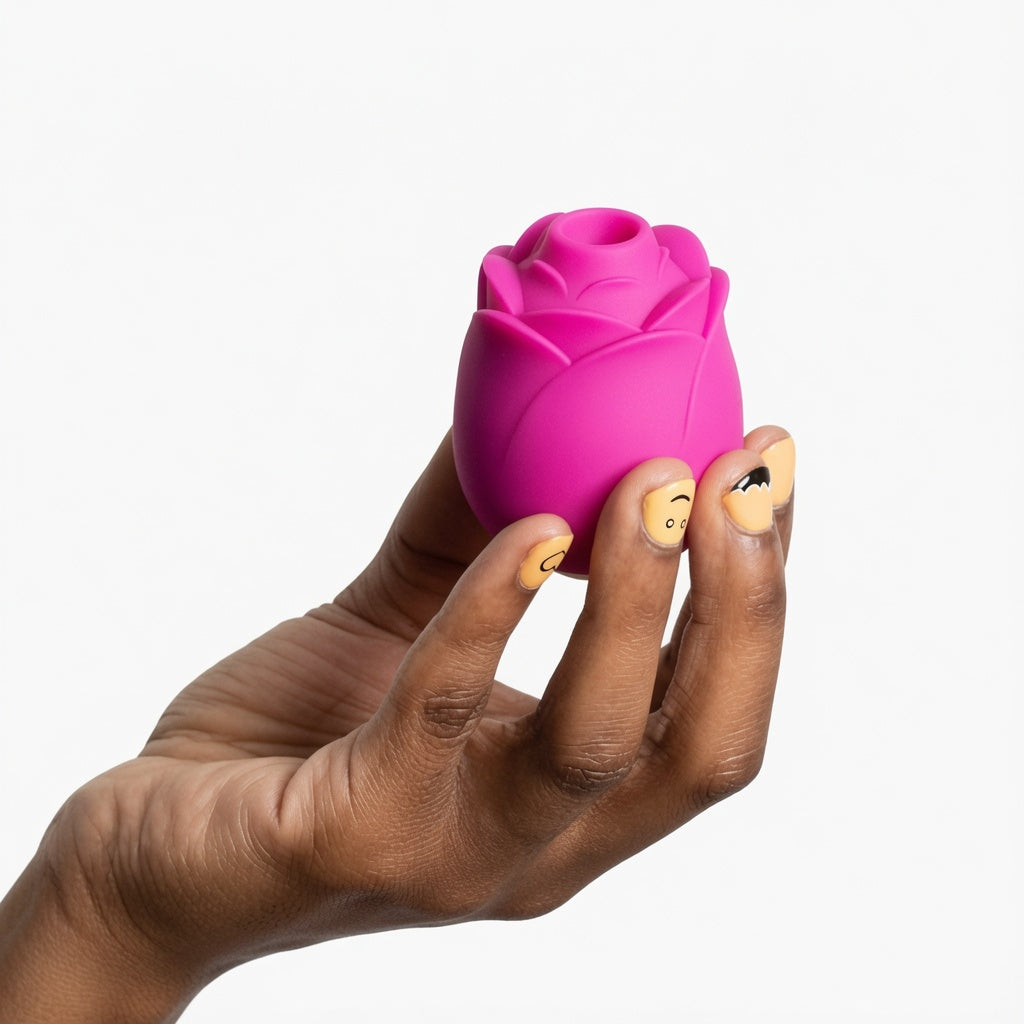 Rose Vibrator for Women, 6 Modes Clitoral Suction, Waterproof