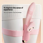 Rabbit-shaped detachable vibrator APP control, retractable beads leg straps