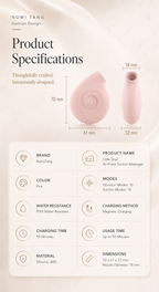 Compact Snail Air Pulse Suction Clitoral Vibrator