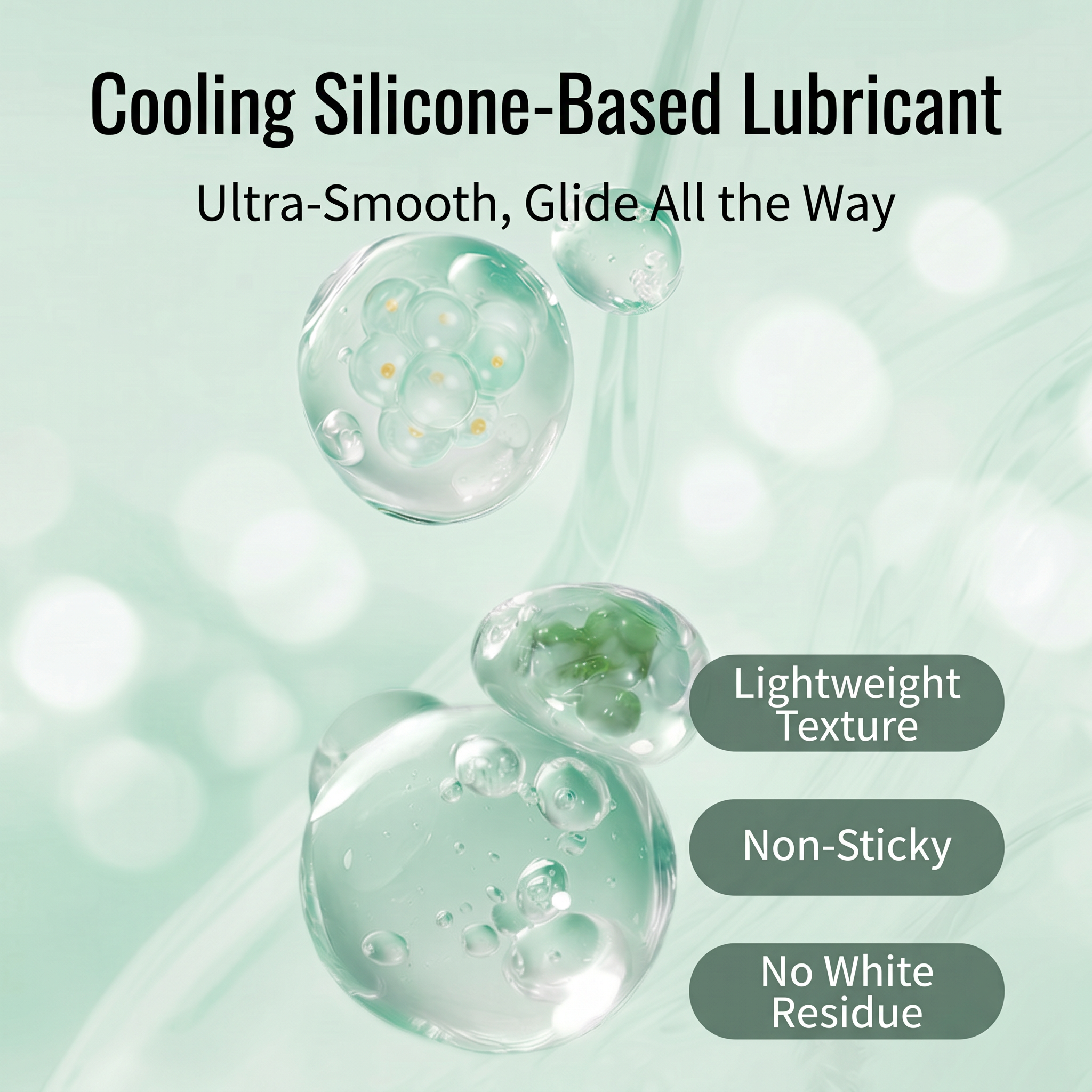 Silicone-Based Cooling Lubricant for Men, Long-Lasting Anal Lube