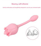 Lotus Flower Shape Vibrator Tongue Licking 12 Modes for women