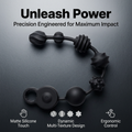 10-Mode Vibrating Anal Beads with matte silicone touch and dynamic texture for enhanced pleasure.