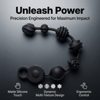 10-Mode Vibrating Anal Beads with matte silicone touch and dynamic texture for enhanced pleasure.