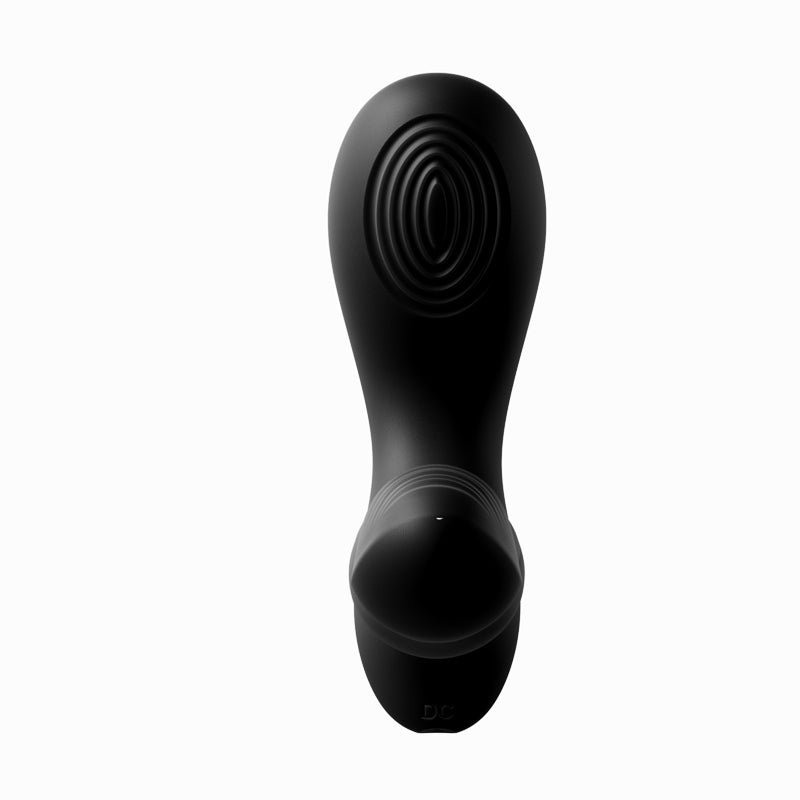 Black app-controlled prostate massager front view