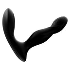 Black app-controlled prostate massager side profile