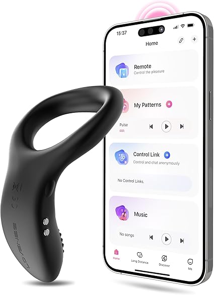 App Vibrating Penis Ring, Prostate Massager with  Music Sync