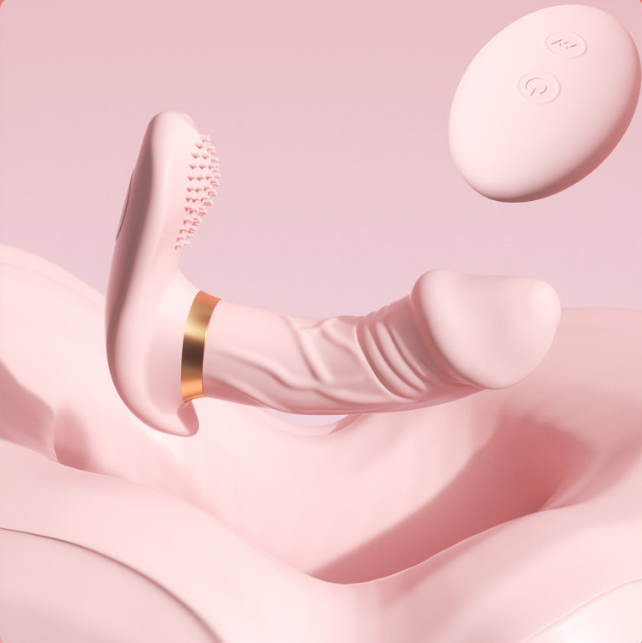 360 Rotating Wearable Dual-Head Vibrator –Remote Control for Couples